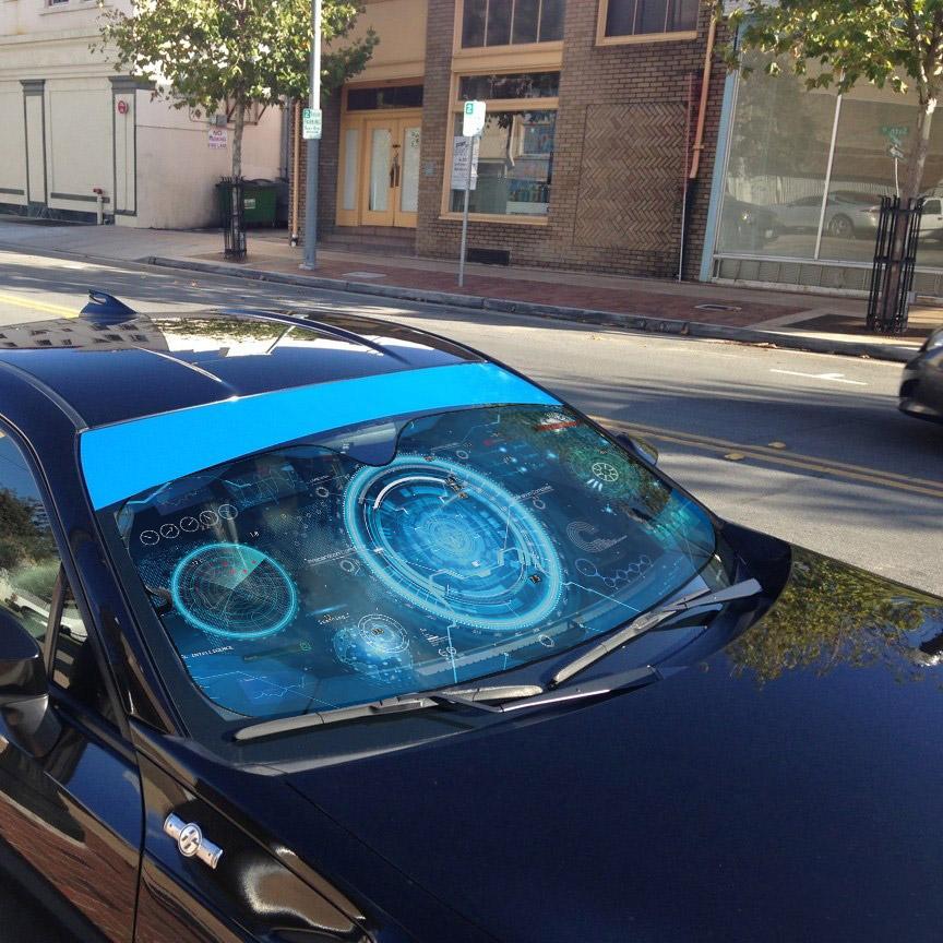 Gearhumans 3D Spacecraft Control Panel Dashboard Custom Car Auto Sunshade