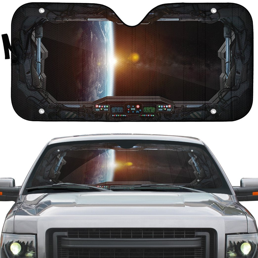 Gearhumans 3D Spaceship Custom Car Auto Sunshade