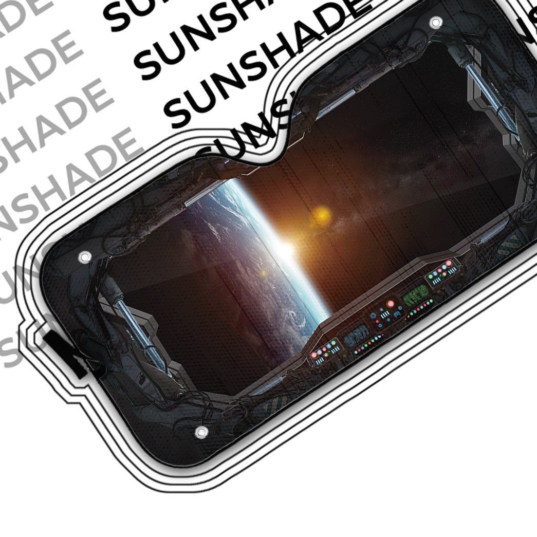 Gearhumans 3D Spaceship Custom Car Auto Sunshade