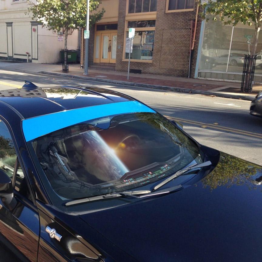 Gearhumans 3D Spaceship Custom Car Auto Sunshade