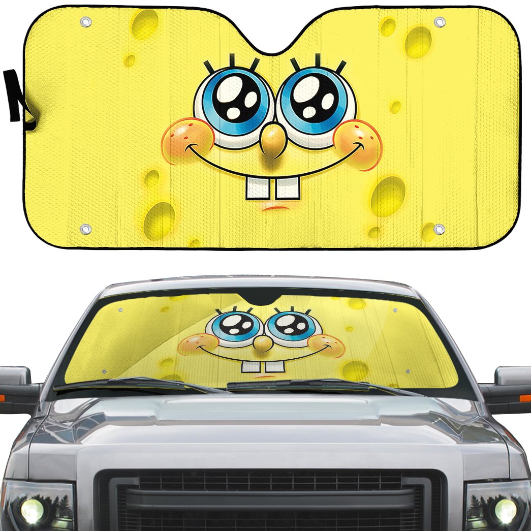 Gearhumans 3D SpongeBob Custom Car Auto Sunshade