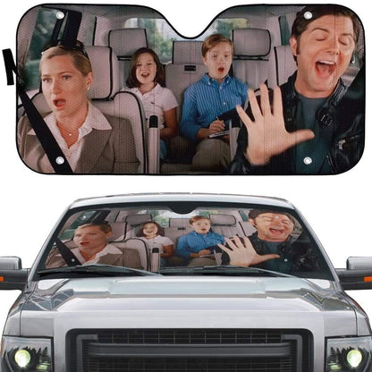 Gearhumans 3D Step Brothers Custom Car Auto Sunshade