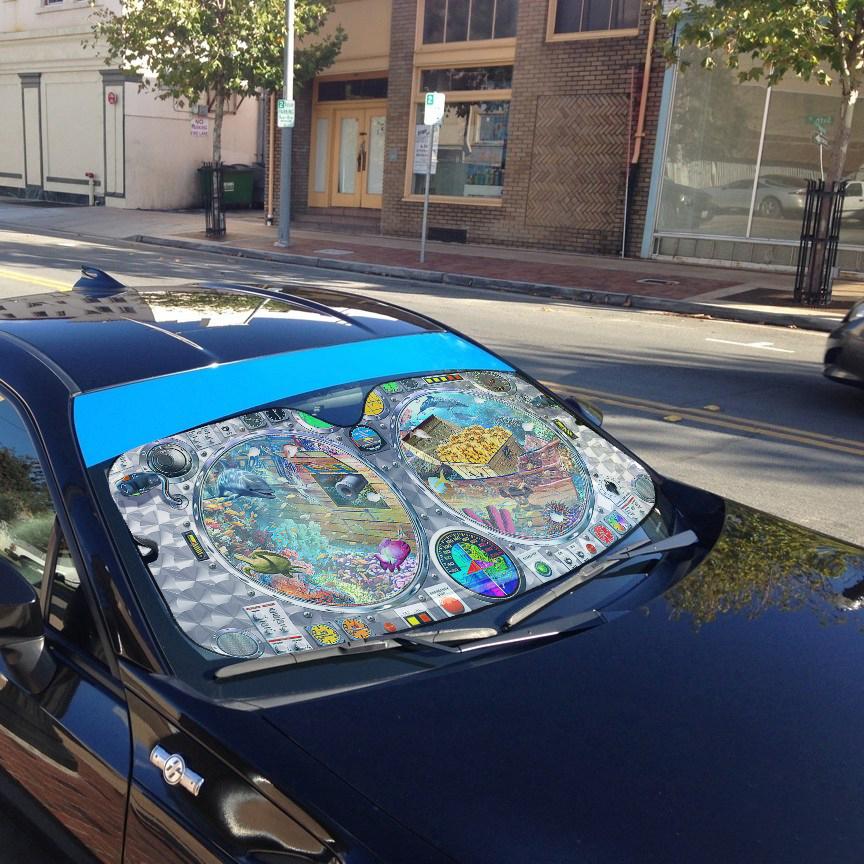 Gearhumans 3D Submarine View Underwater Custom Car Auto Sunshade