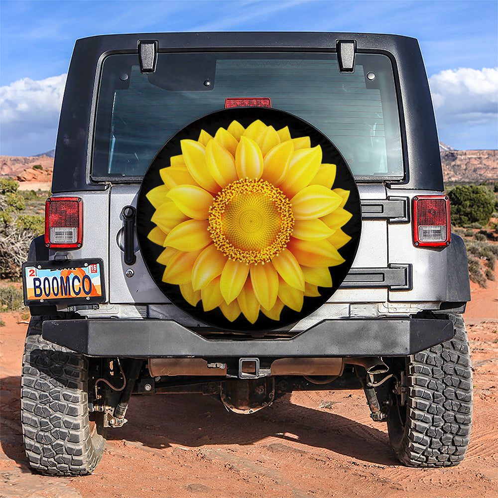 3D Sunflower Jeep Car Spare Tire Cover