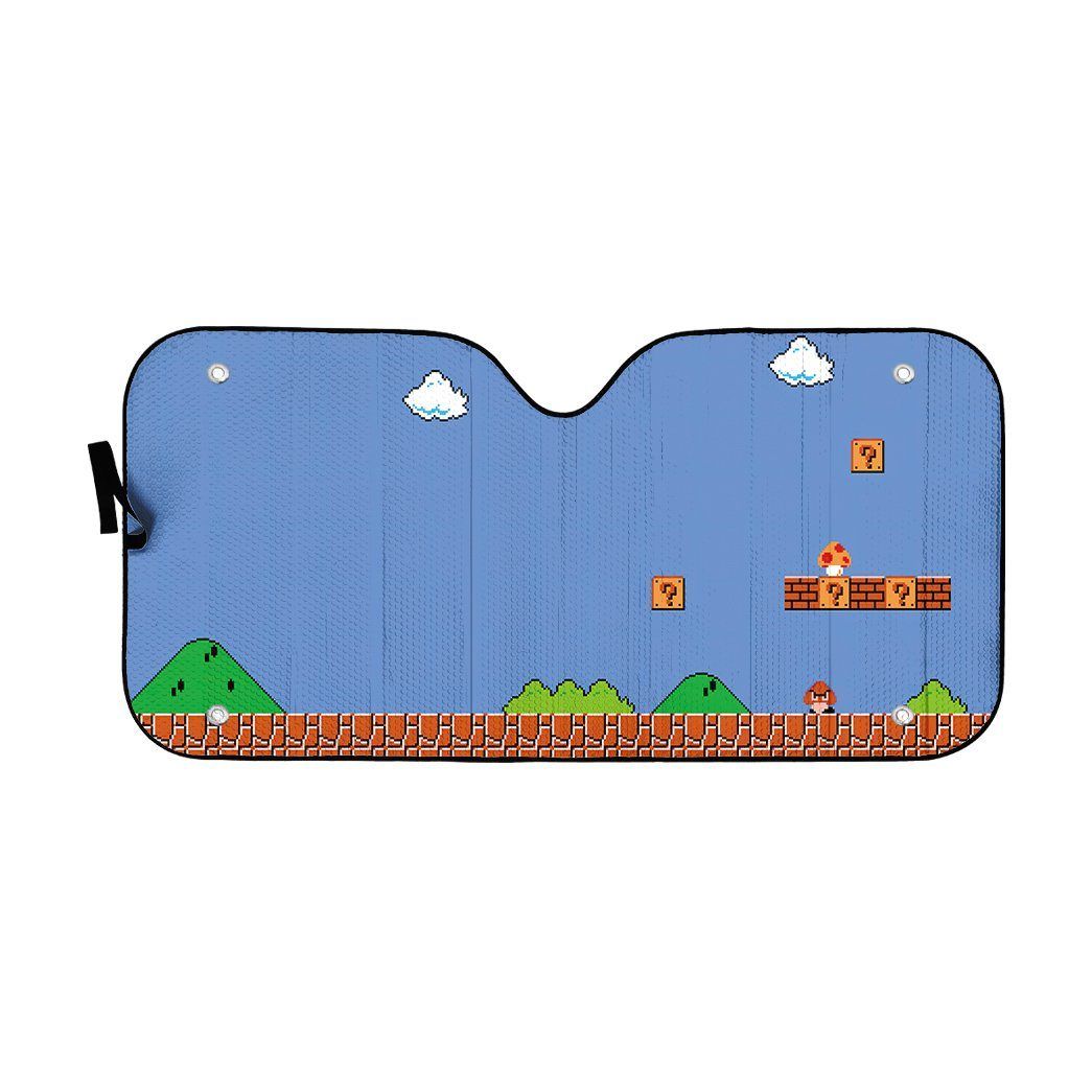 Gearhumans 3D Super Mario Background Custom Auto Car Sunshade