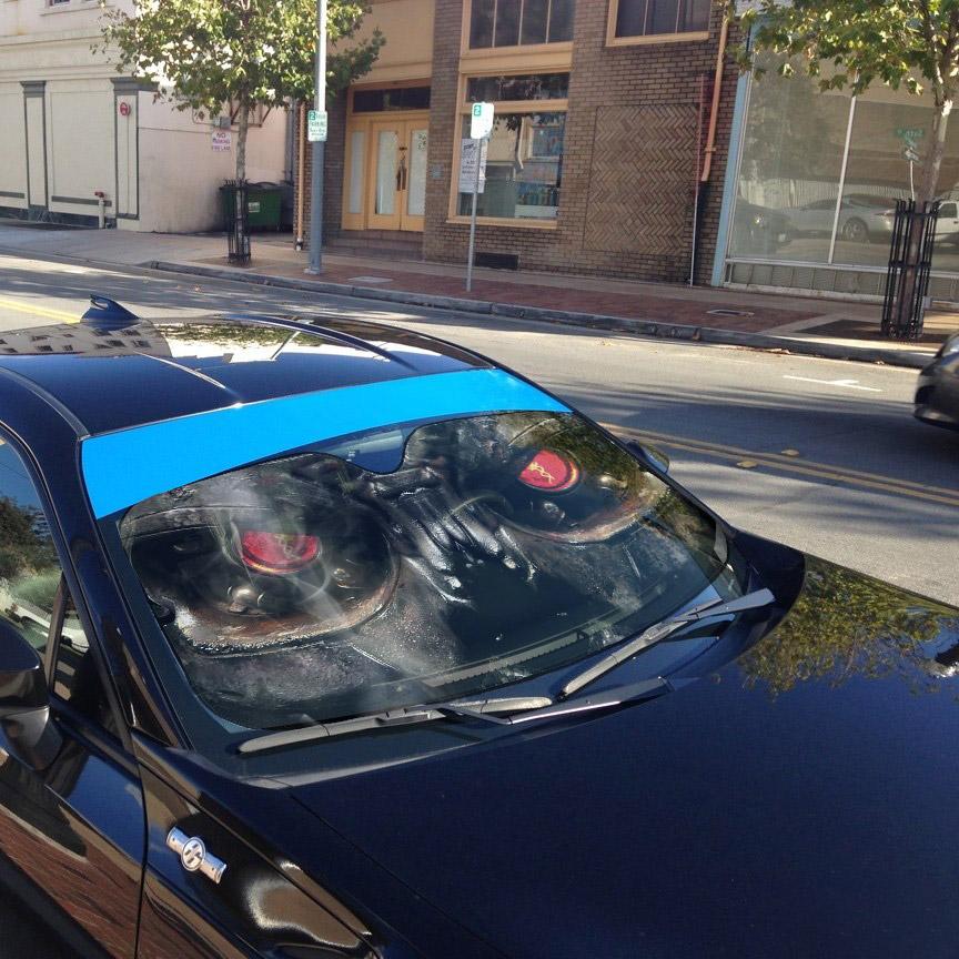 Gearhumans 3D Terminator Custom Auto Car Sunshade