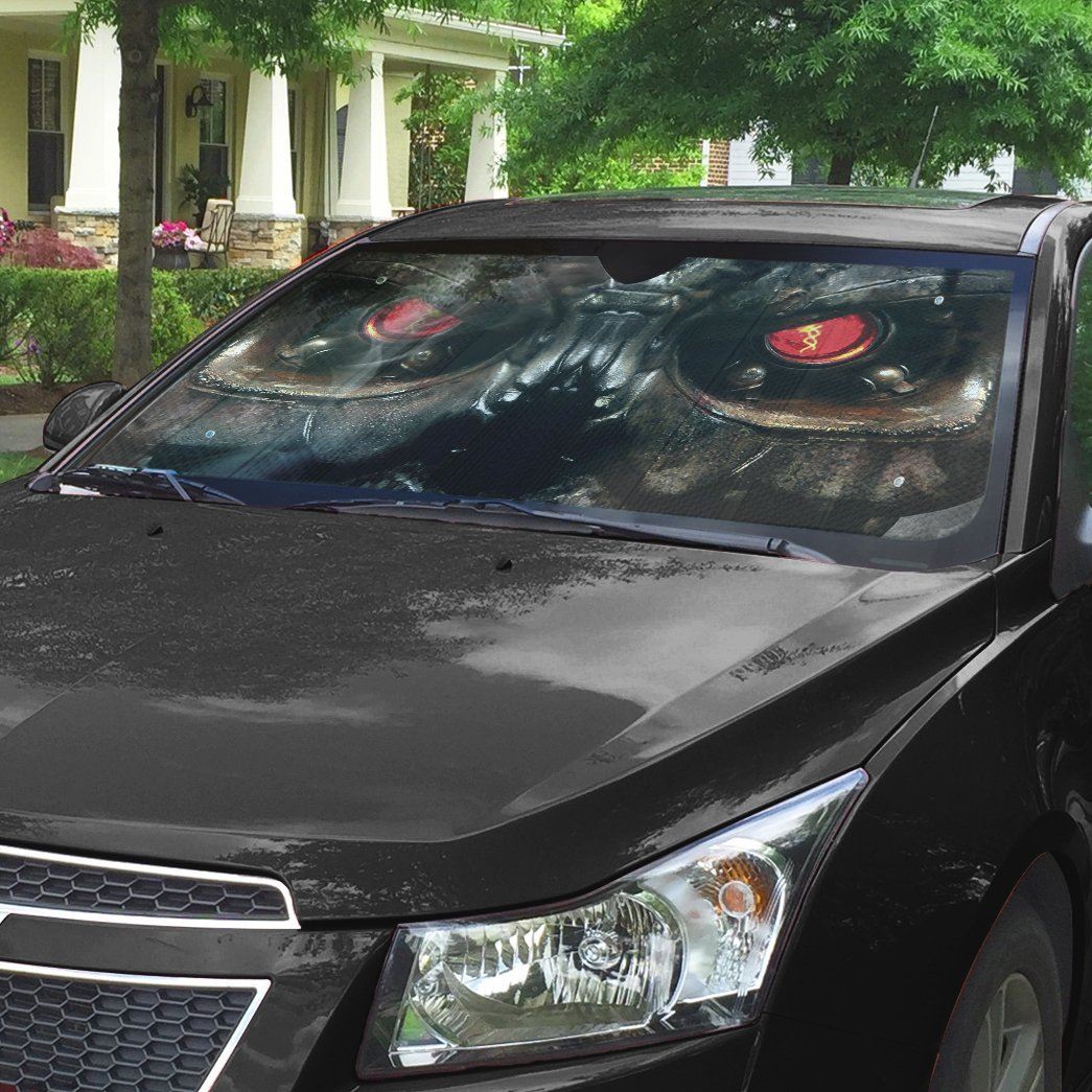 Gearhumans 3D Terminator Custom Auto Car Sunshade