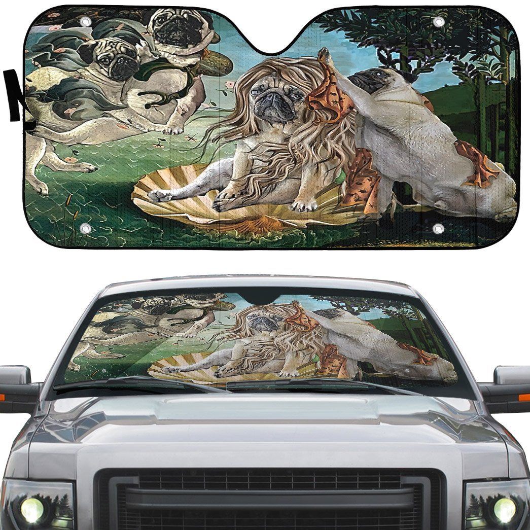 Gearhumans 3D The Birth of Venus Pug Custom Sunshade