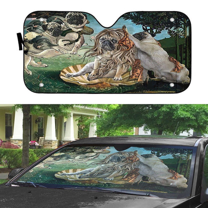 Gearhumans 3D The Birth of Venus Pug Custom Sunshade