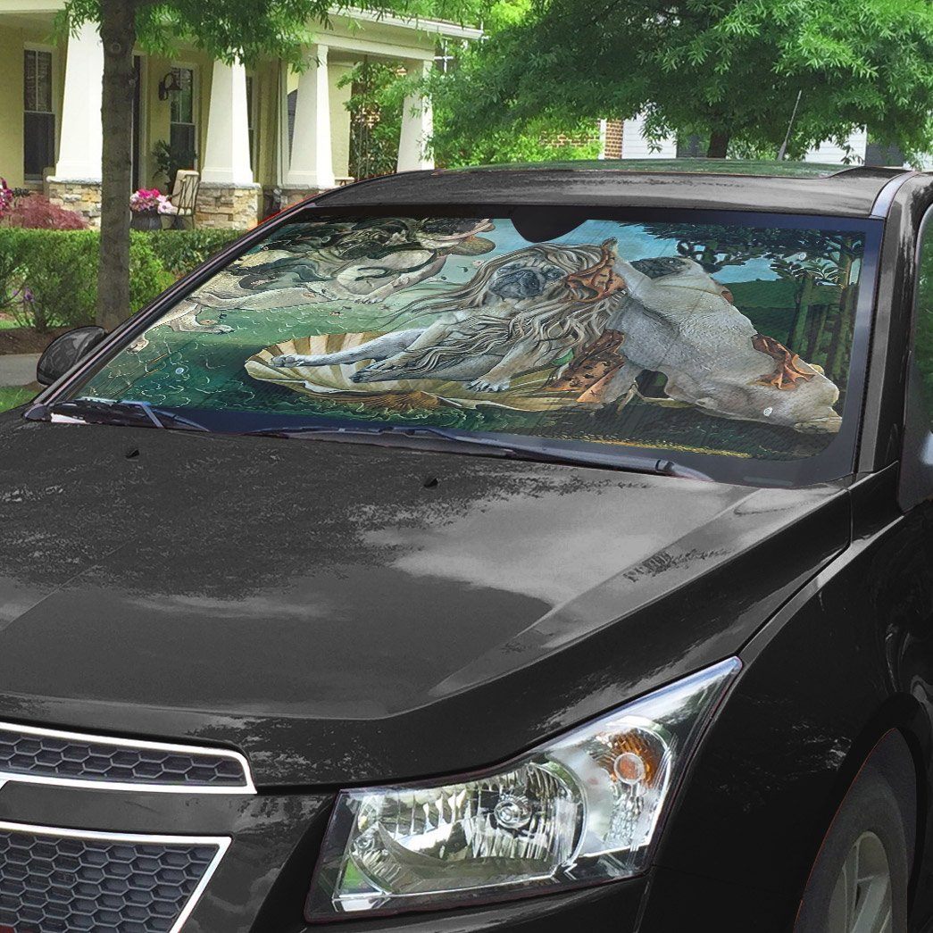 Gearhumans 3D The Birth of Venus Pug Custom Sunshade
