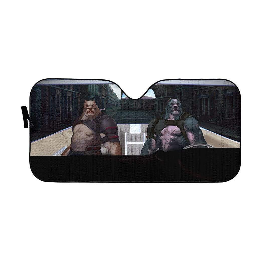 Gearhumans 3D The Expendables Pit Bull Custom Car Auto Sunshade