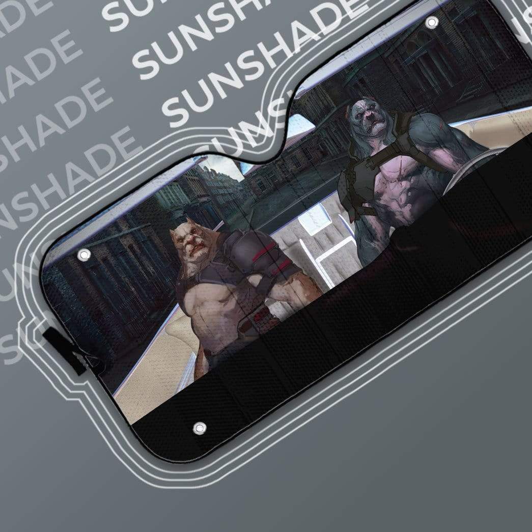 Gearhumans 3D The Expendables Pit Bull Custom Car Auto Sunshade