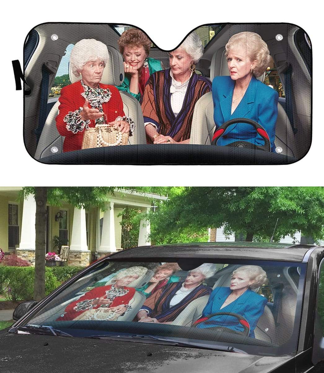 Gearhumans 3D The Golden Girls Custom Car Auto Sunshade