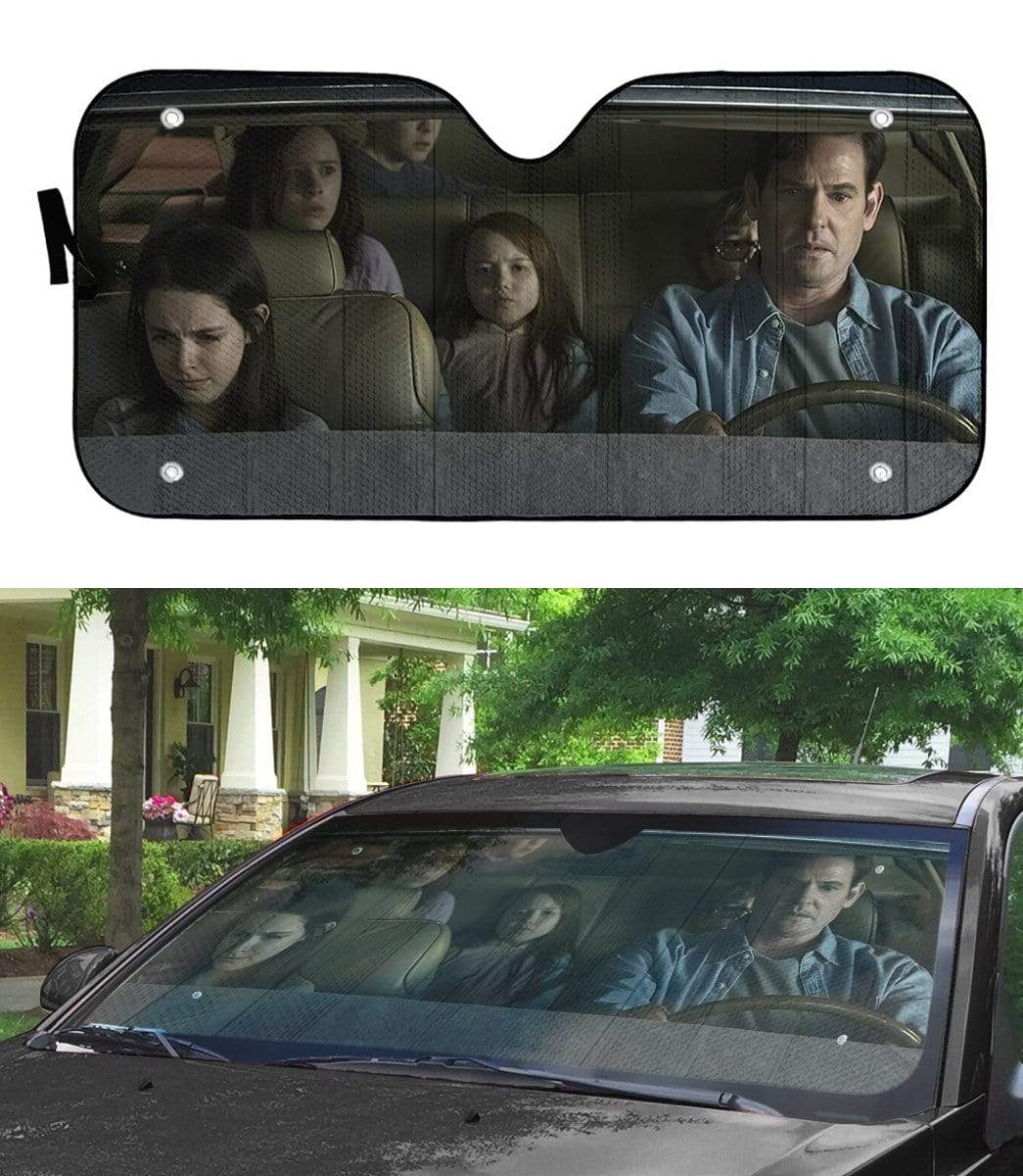 Gearhumans 3D The Haunting Of Hill House Custom Car Auto Sunshade