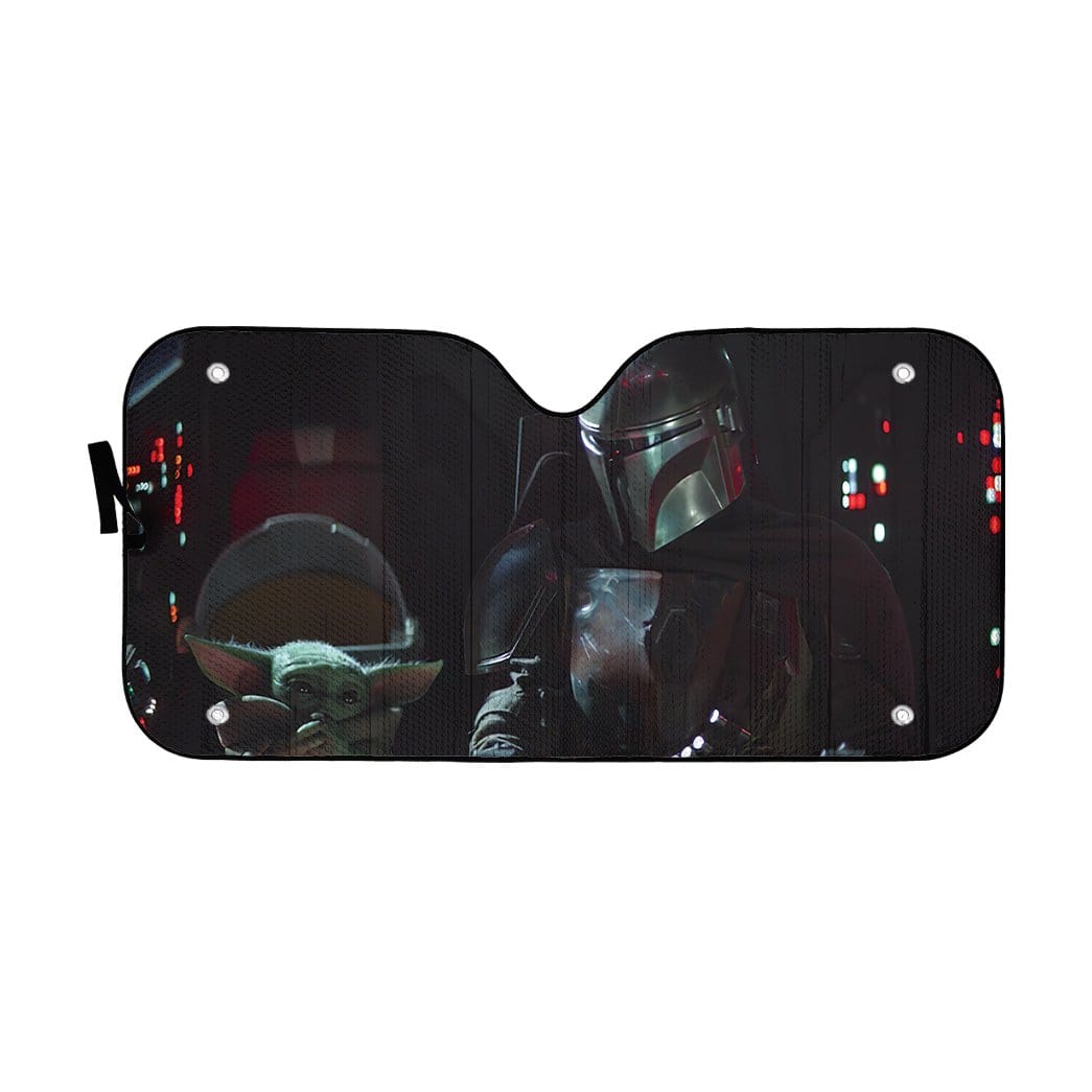 Gearhumans 3D The Mandalorian Custom Car Auto Sunshade