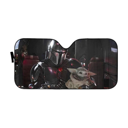 Gearhumans 3D The Mandalorian Custom Car Auto Sunshade