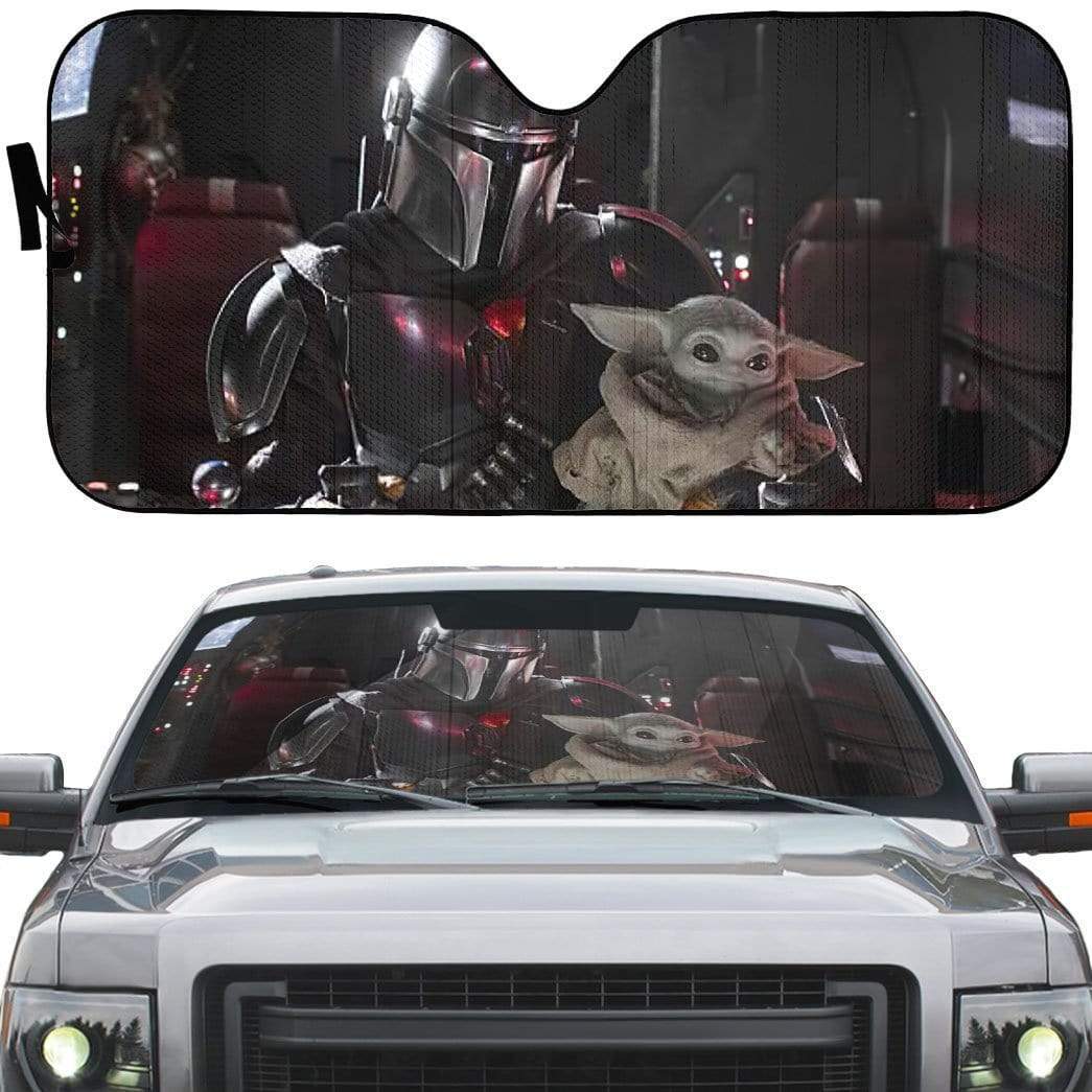 Gearhumans 3D The Mandalorian Custom Car Auto Sunshade