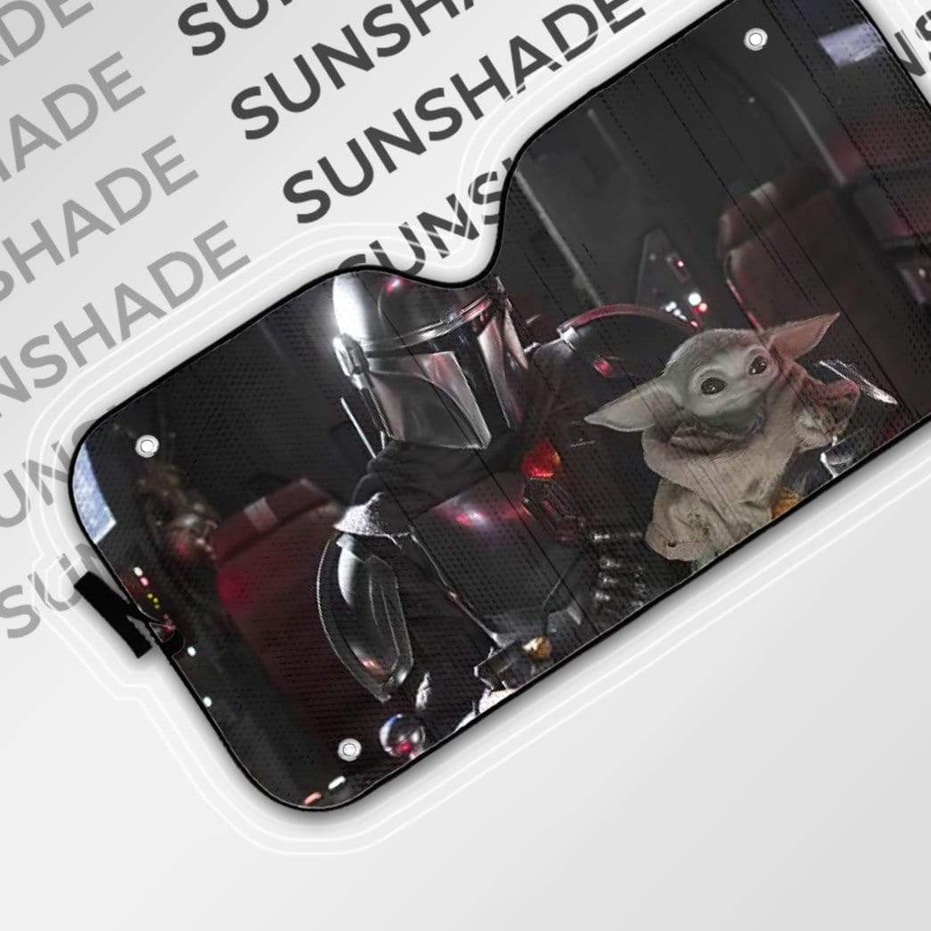 Gearhumans 3D The Mandalorian Custom Car Auto Sunshade