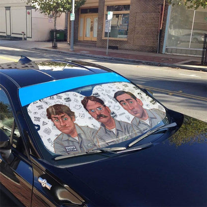 Gearhumans 3D The Office Branch Wars Custom Car Auto Sunshade