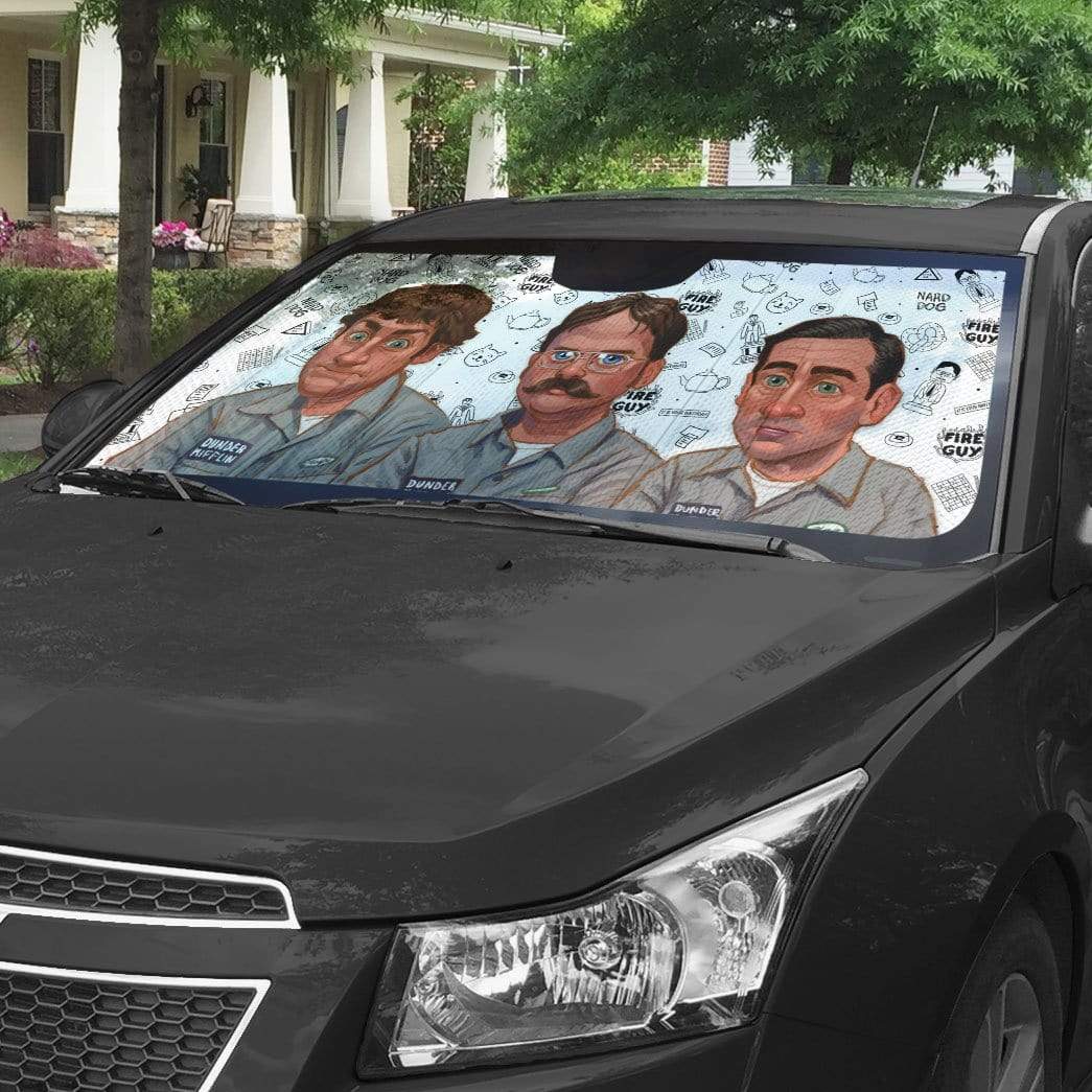 Gearhumans 3D The Office Branch Wars Custom Car Auto Sunshade