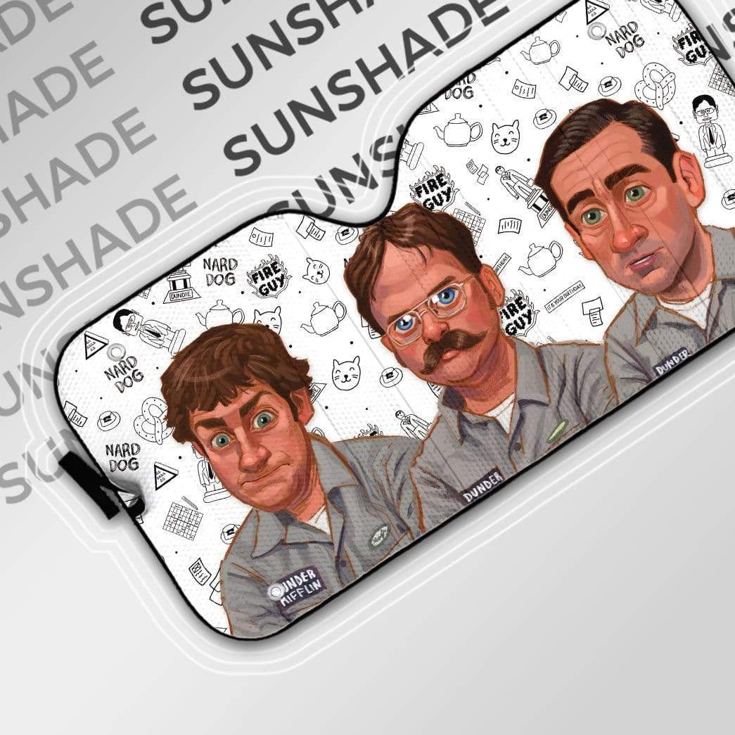 Gearhumans 3D The Office Branch Wars Custom Car Auto Sunshade