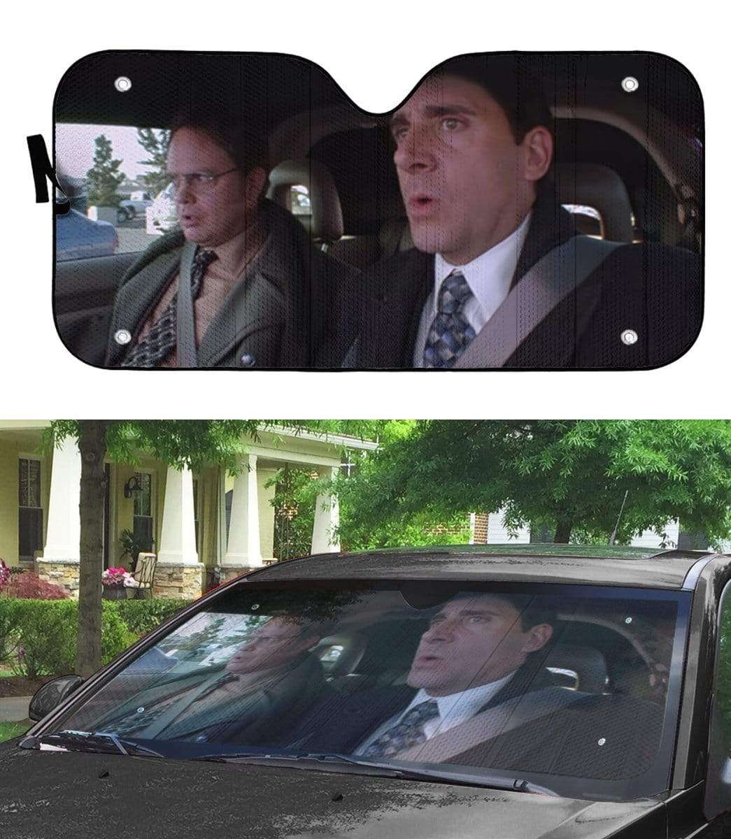 Gearhumans 3D The Office Custom Car Auto Sunshade