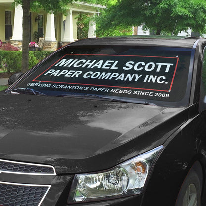 Gearhumans 3D The Office Michael Scott Paper Company Custom Car Auto Sunshade