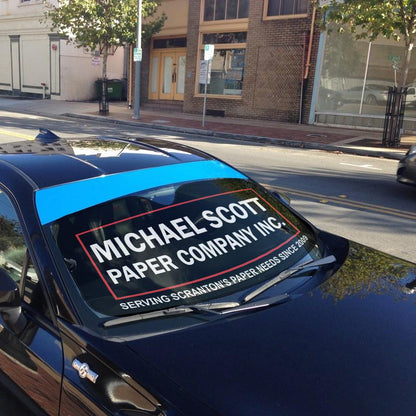 Gearhumans 3D The Office Michael Scott Paper Company Custom Car Auto Sunshade