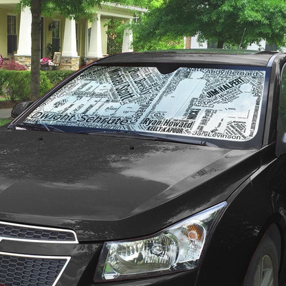 Gearhumans 3D The Office Mosaic Custom Car Auto Sunshade