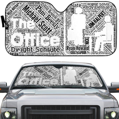 Gearhumans 3D The Office Mosaic Custom Car Auto Sunshade