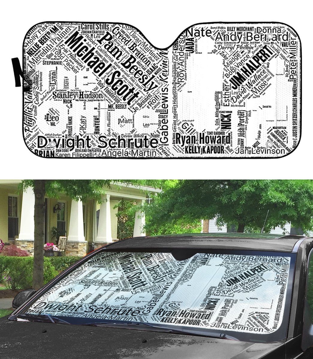 Gearhumans 3D The Office Mosaic Custom Car Auto Sunshade