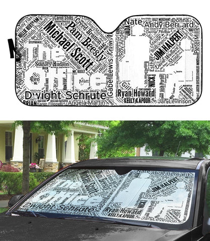 Gearhumans 3D The Office Mosaic Custom Car Auto Sunshade