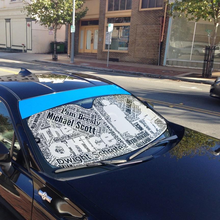 Gearhumans 3D The Office Mosaic Custom Car Auto Sunshade