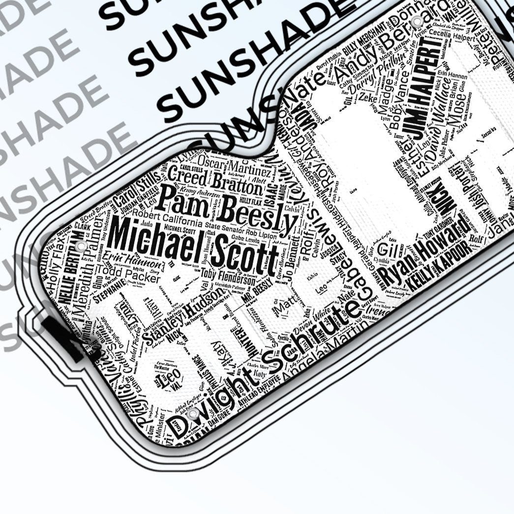 Gearhumans 3D The Office Mosaic Custom Car Auto Sunshade