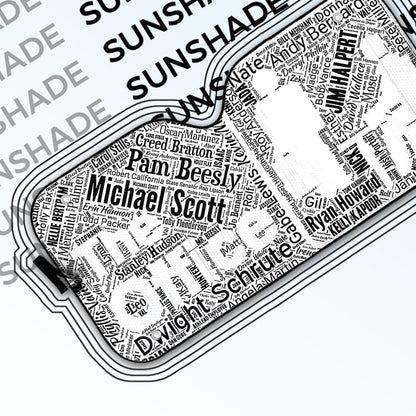 Gearhumans 3D The Office Mosaic Custom Car Auto Sunshade