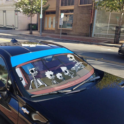 Gearhumans 3D The Simpsons Skeleton Custom Car Auto Sunshade