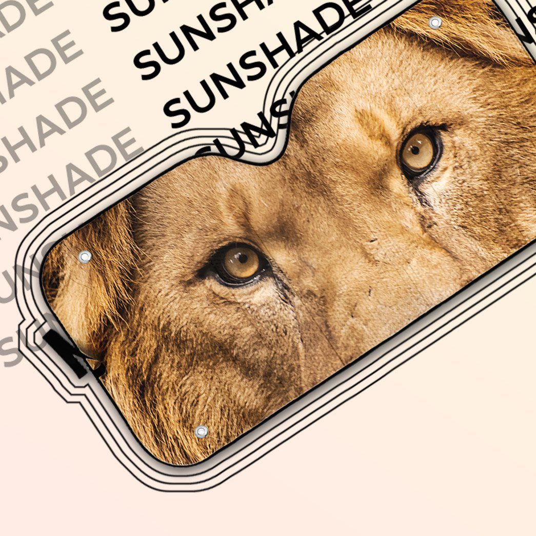 Gearhumans 3D Through The Eyes Of A Lion Custom Sunshade