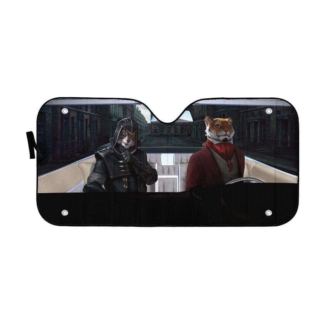 Gearhumans 3D Tiger Assassin Custom Car Auto Sunshade