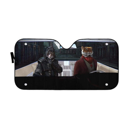 Gearhumans 3D Tiger Assassin Custom Car Auto Sunshade