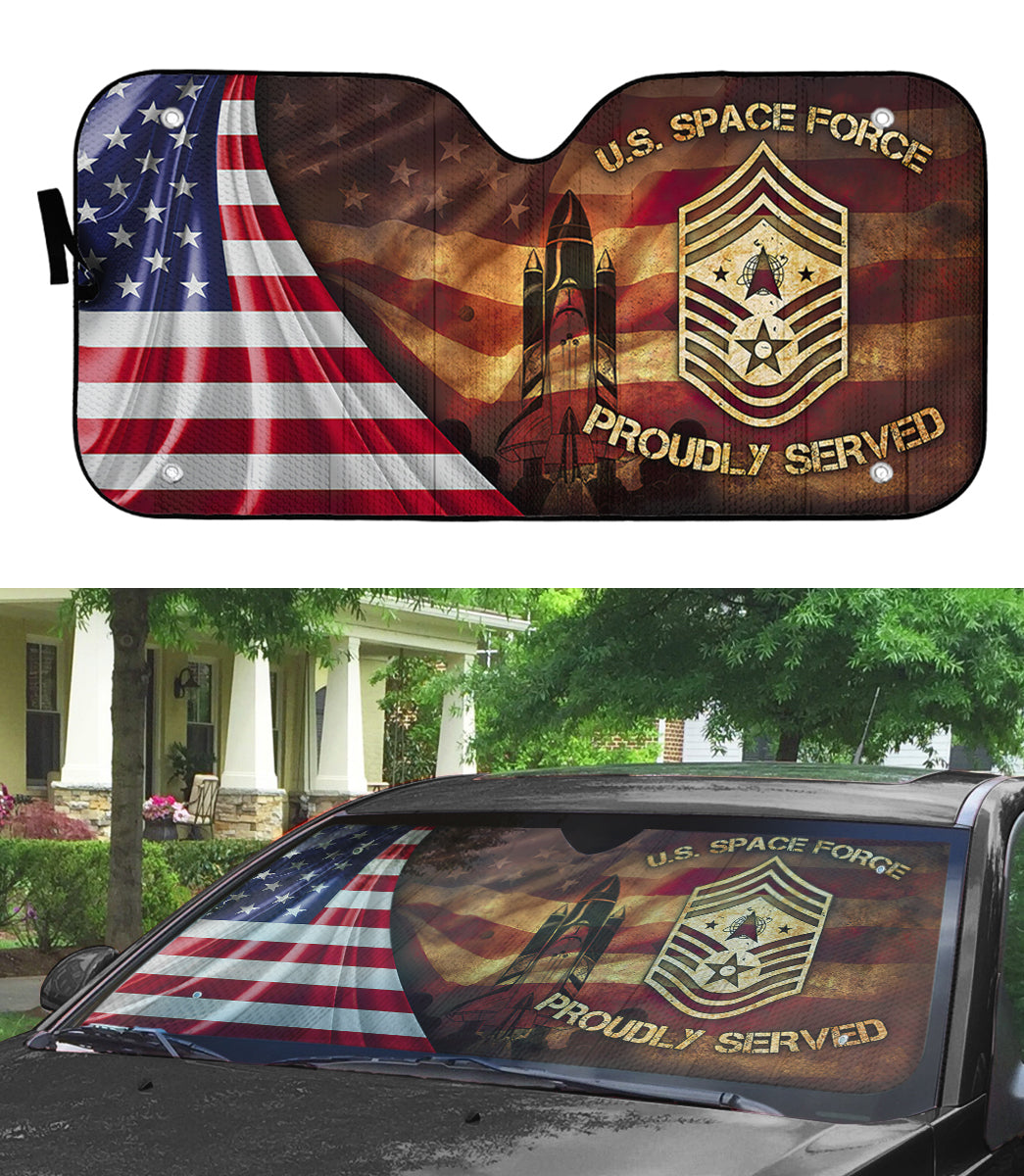 Gearhumans 3D US Space Force Auto Sun Shade