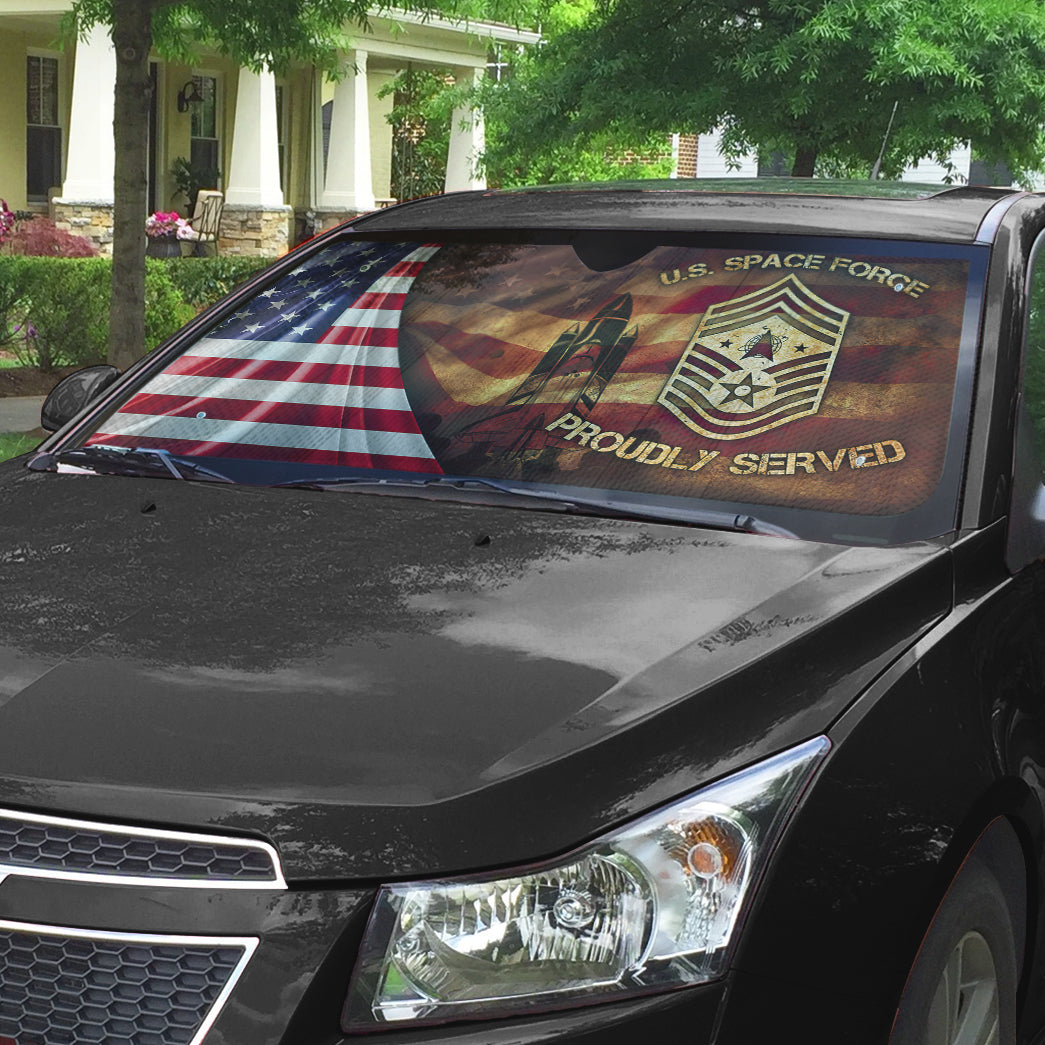 Gearhumans 3D US Space Force Auto Sun Shade