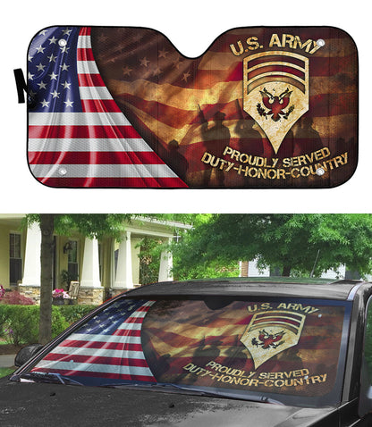Gearhumans 3D US Veteran 3D Auto Sun Shade
