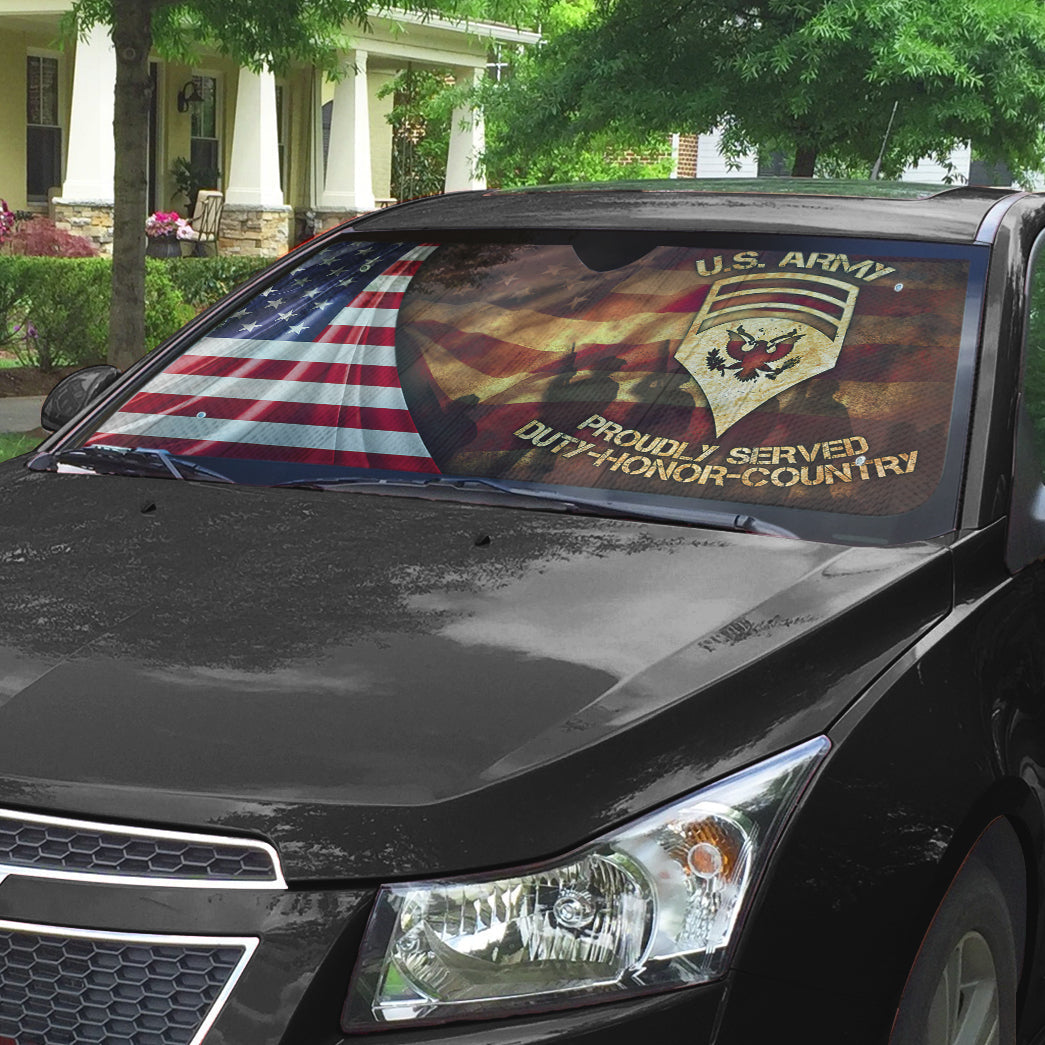 Gearhumans 3D US Veteran 3D Auto Sun Shade