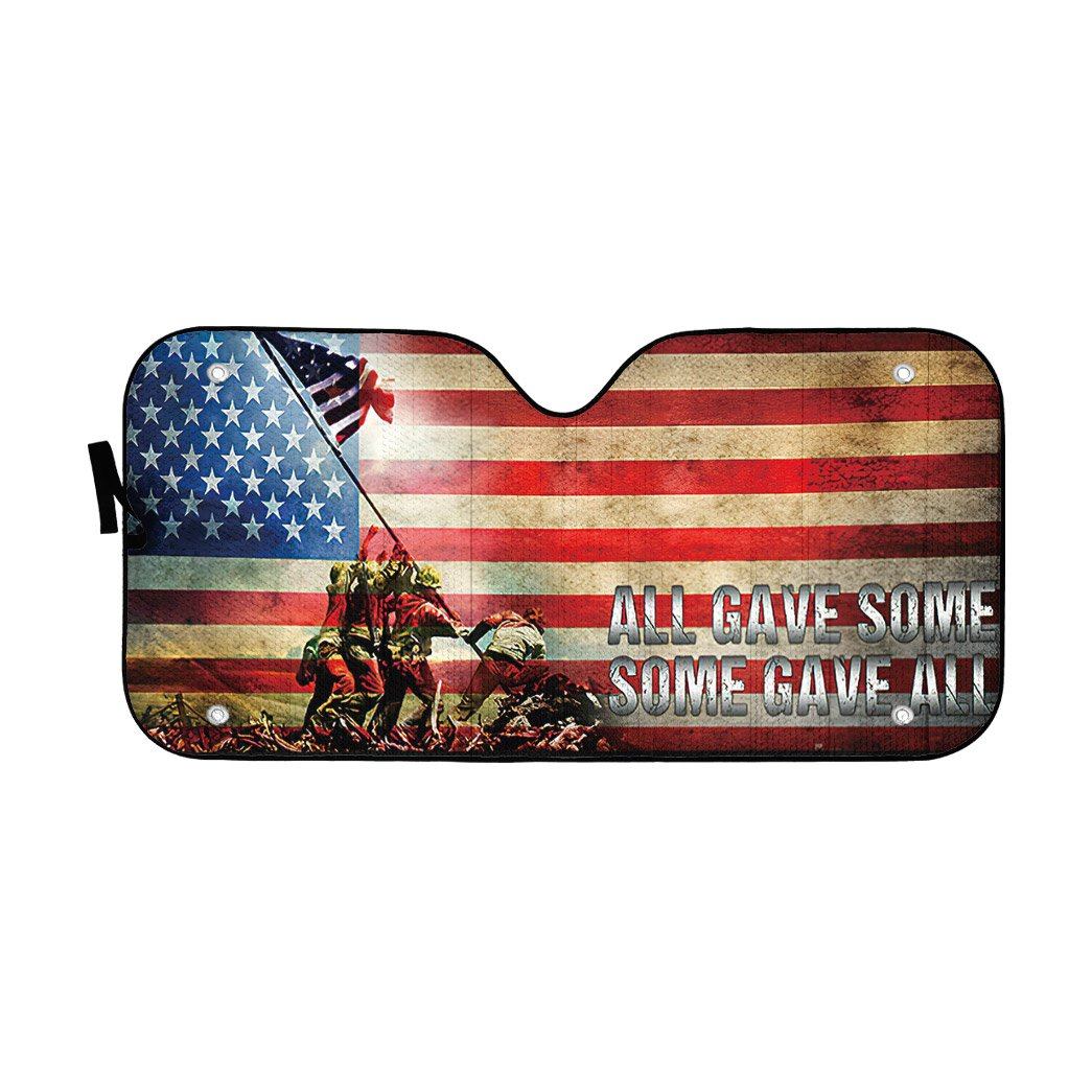 Gearhumans 3D US Veteran Some Gave All Custom Car Auto Sunshade