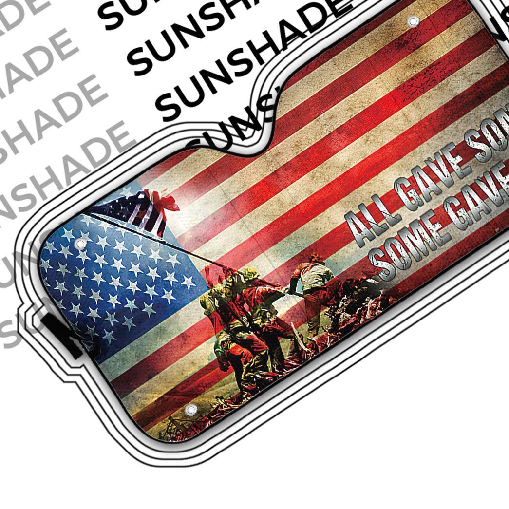 Gearhumans 3D US Veteran Some Gave All Custom Car Auto Sunshade
