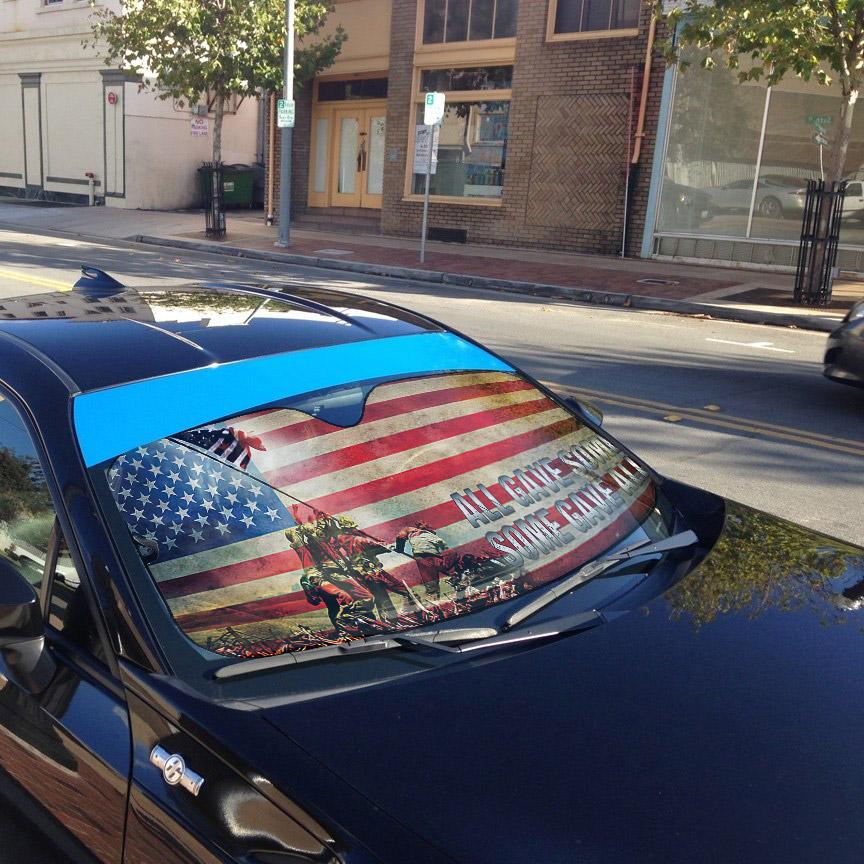 Gearhumans 3D US Veteran Some Gave All Custom Car Auto Sunshade