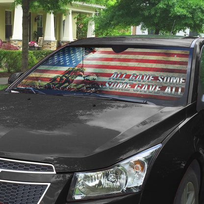 Gearhumans 3D US Veteran Some Gave All Custom Car Auto Sunshade