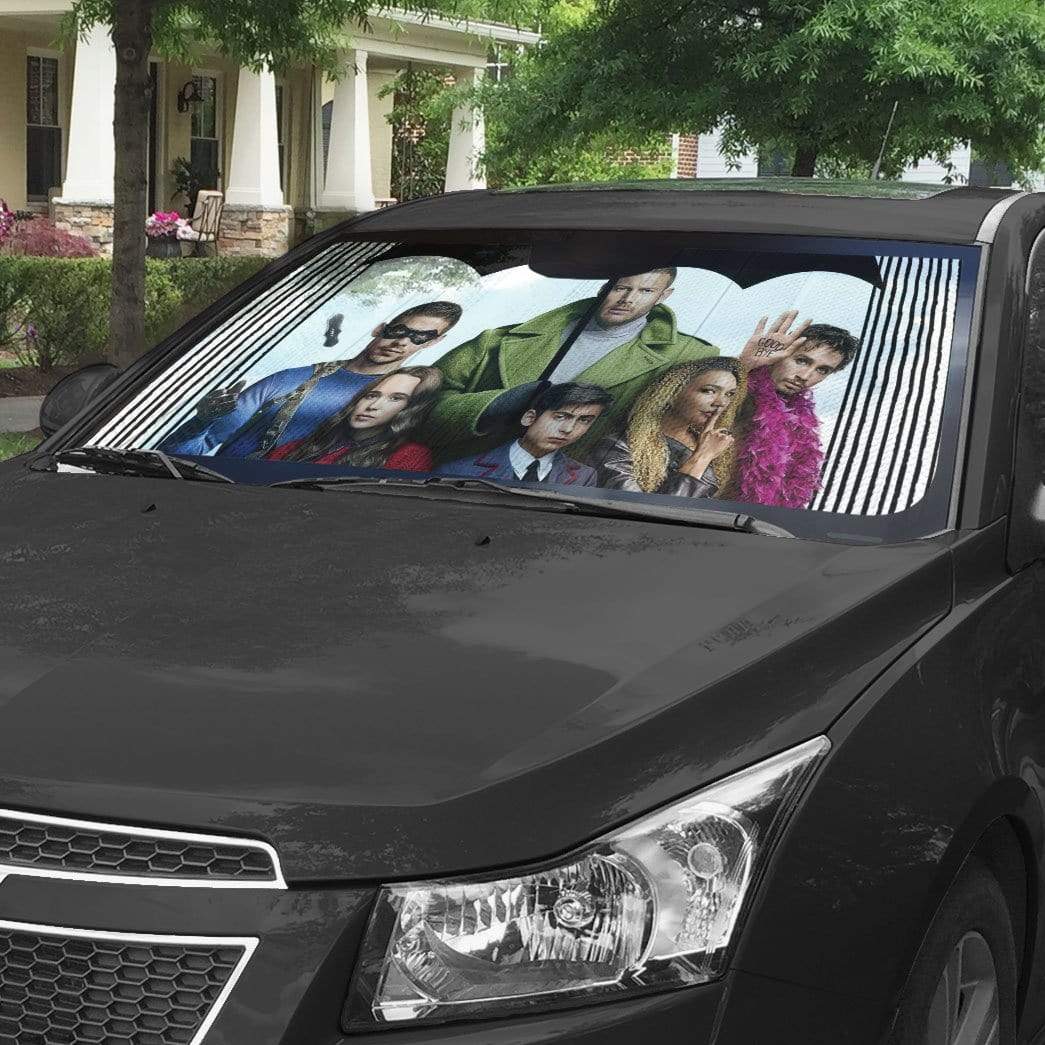 Gearhumans 3D Umbrella Academy Custom Car Auto Sunshade