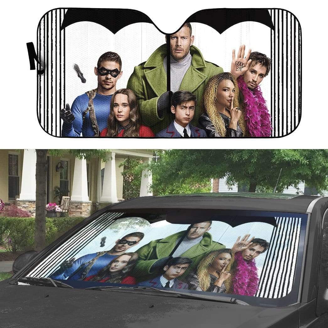 Gearhumans 3D Umbrella Academy Custom Car Auto Sunshade