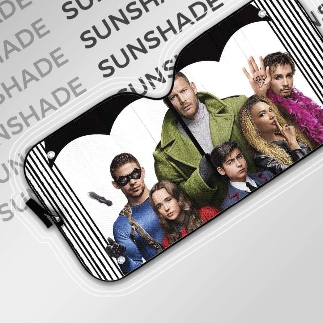 Gearhumans 3D Umbrella Academy Custom Car Auto Sunshade